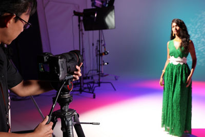 Power Zoom Adapter PZ-E2 - Being Used to Take Pictures of a Model