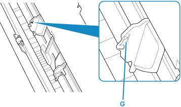 Enlarged view of paper load limit mark