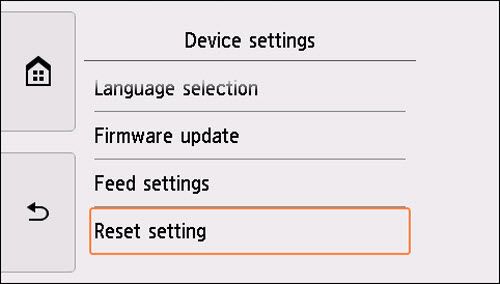 Reset Settings - TS8020