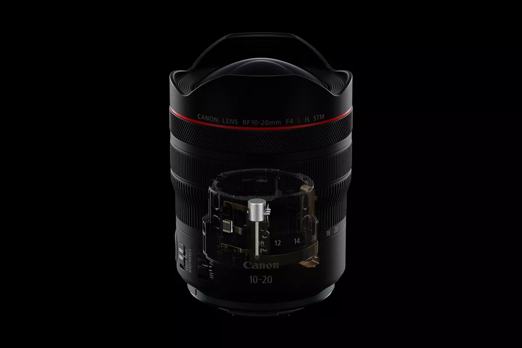 RF10-20mm F4 L IS STM - Front X-ray View