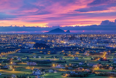 Picture of a City at Sunset