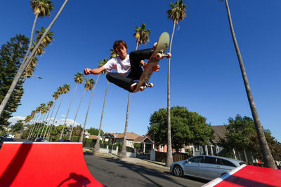 Skateboarder Doing a Trick