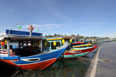 Colorful Boats on a Dock