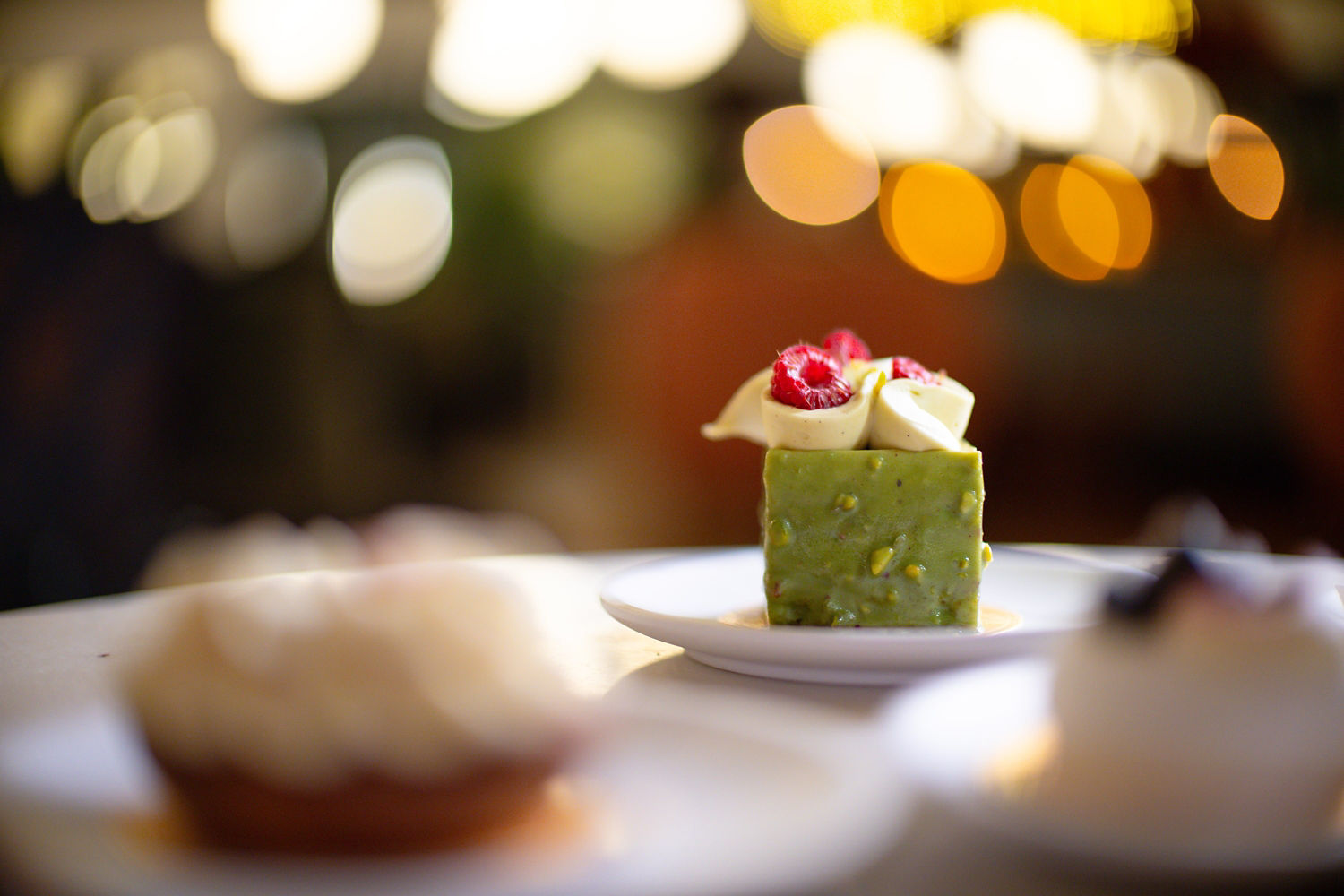 Green Cake on a Plate