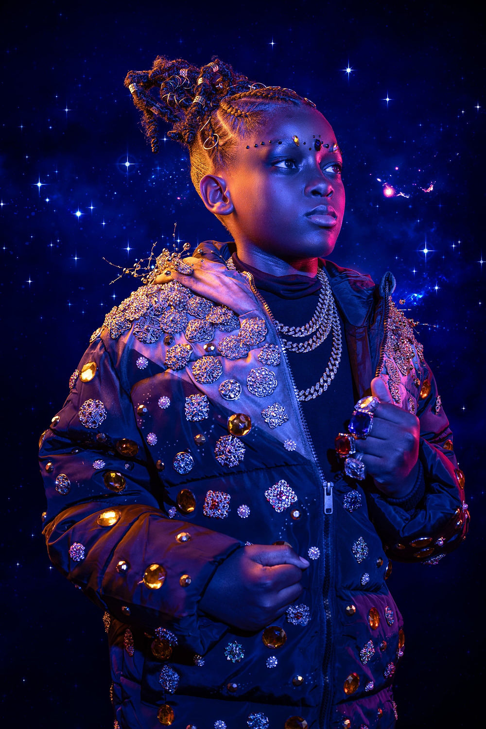 Model Looking at the Right