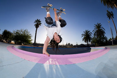 Normal View of Skateboarder
