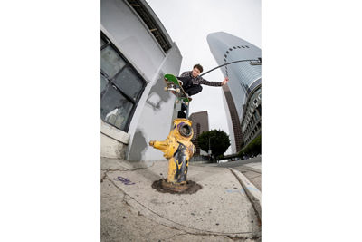 Normal View of Skateboarder