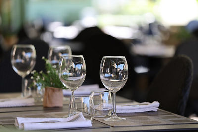 Wine Glasses on a Table