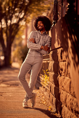 Model in a White Outfit