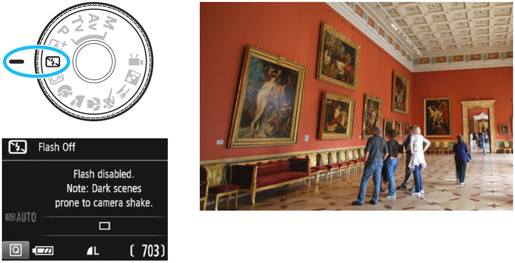 Disabling the Flash (EOS Rebel T7)