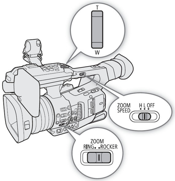 Selecting the Zoom Controls XF705