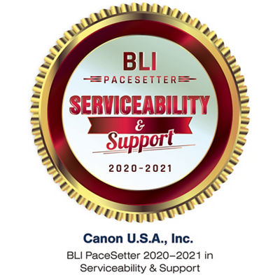 Keypoint Intelligence Recognizes Canon U.S.A., Inc. for its High-Quality Service and Support with BLI PaceSetter Award