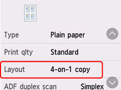 Copying Four Pages onto a Single Page - TR7820