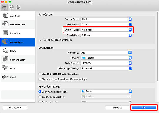 Scanning Multiple Original Items at One Time (Mac) - TS8320
