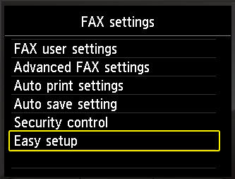 Fax Mode Easy Setup - MX722 / MX922