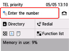 Sending Faxes by Entering the Fax / Telephone Number on the Printer ...