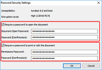 IJ Scan Utility (Windows) - Setting Passwords for PDF Files