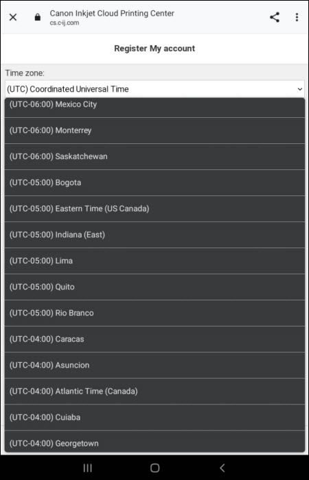 Select your time zone, then tap Done