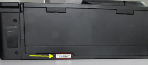 Serial Number Location - TS9520 / TS9520a / TS9521C