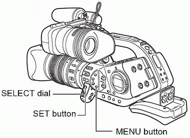 Using the menus and settings on a XL H1 series camcorder