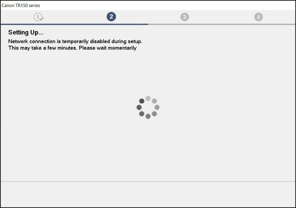 The network connection will be temporarily disabled. This may take a few minutes