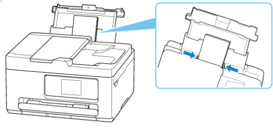 Slide the right paper guide to align the guides with the sides of the envelopes