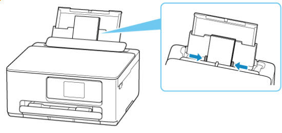 Slide the right paper guide to align the guides with the sides of the envelopes