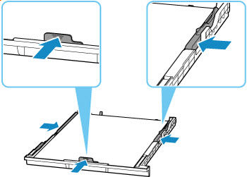 Slide the right paper guide to align it with the paper stack