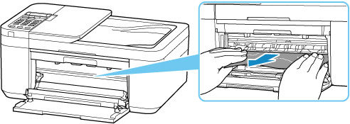 Slowly pull out the jammed paper so as not to tear it