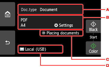 Scanning from the Operation Panel and Sending via Email - TS9120
