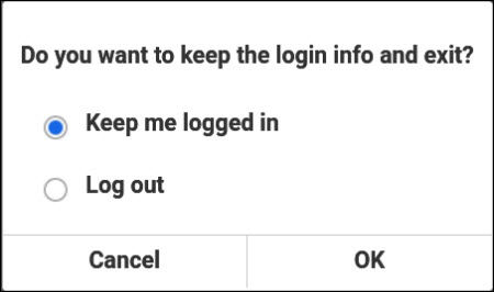 You can stay logged in and exit or you can log out and exit