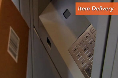 Image of a package and locker