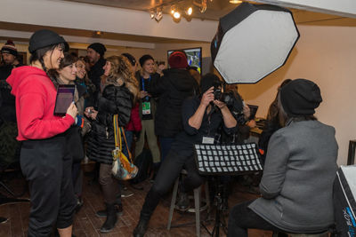 Michael Ori of Ori Media capturing attendees headshots at the Canon Creative Studio at Sundance Film Festival 2018.