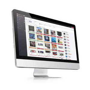 Image of a computer monitor with Aleyant software on the screen