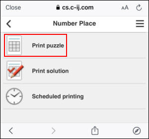 Tap Print puzzle (outlined in red)