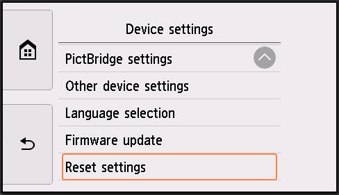 Resetting Settings - TS8220