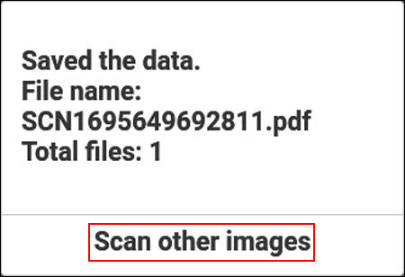Tap Scan other images (outlined in red)