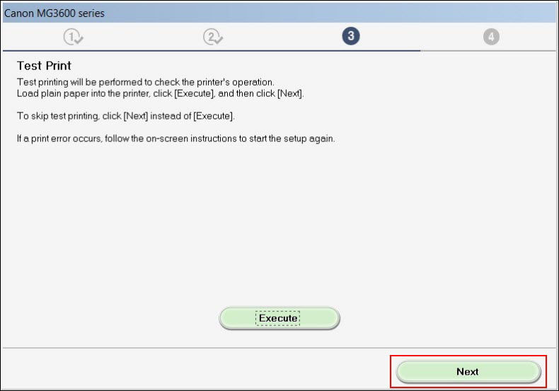 Select Next (outlined in red) to proceed