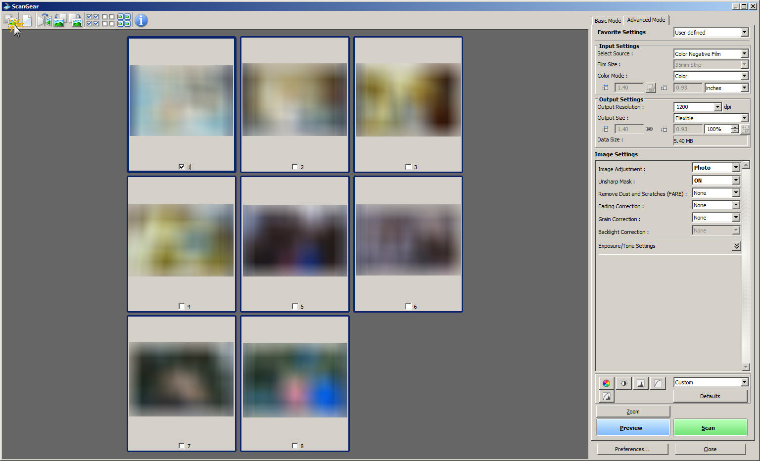 Manually Cropping Images While Scanning Film in Advanced Mode ...