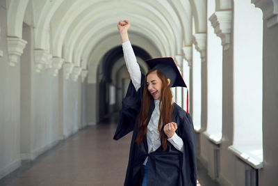 Photo of a teenage girl at graduation