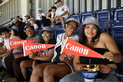 Canon employees enjoying a game