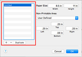 Creating a Custom Paper size - MG5420 - Mac