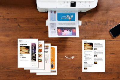 PIXMA Printer Printing a Combined Page