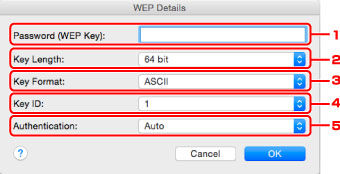 Changing WEP Detailed Settings (Mac)