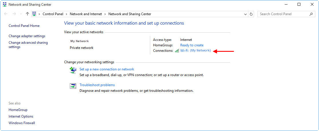 Find wireless network ID and security key on a Windows computer