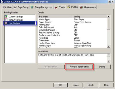 Change Print Profile Info on a Windows PC