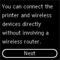 Wireless Direct Connection - PIXMA TR150