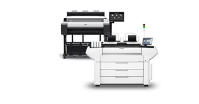 Image of the colorWAVE T65 and imagePROGRAF TM-355 MFP Z36