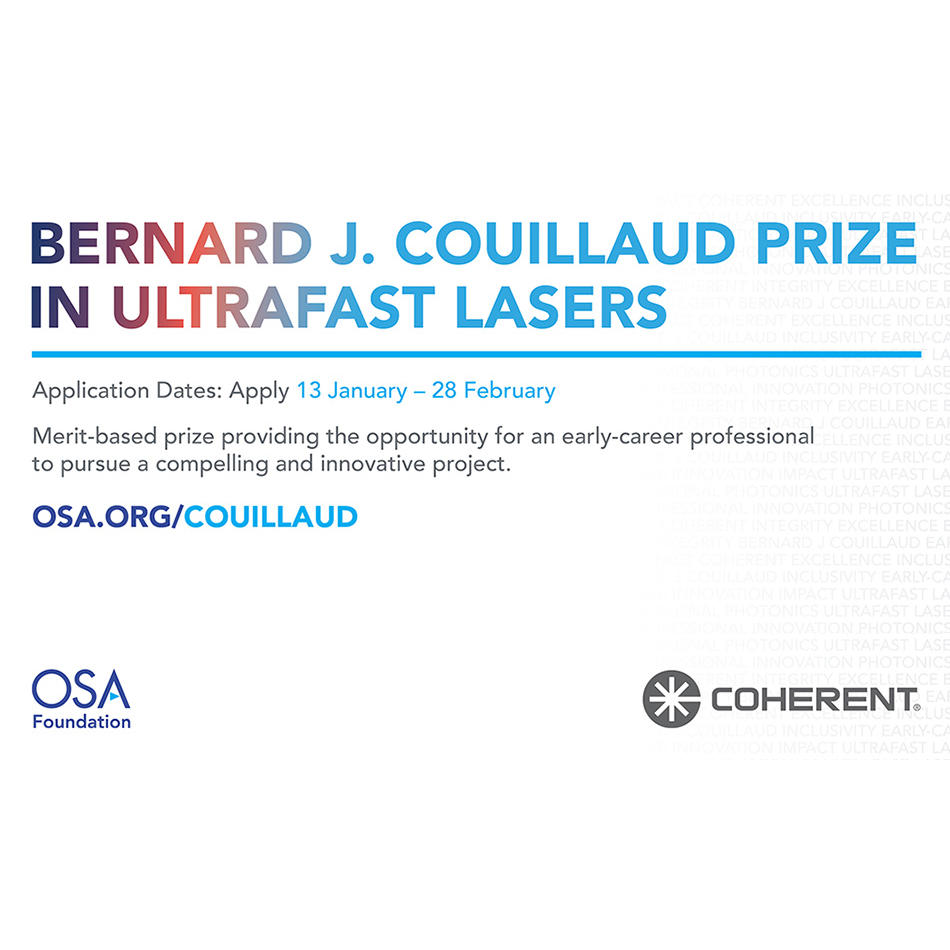 2021 Bernard J. Couillaud Prize Winner Selected