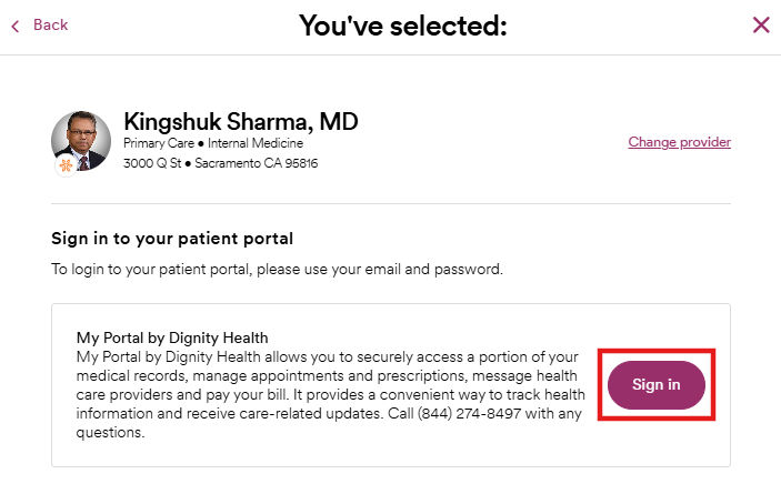 patient portal sign in